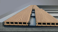 Nouvelle technologie WPC 3D extérieur composite gaufré Wpc Decking pour plancher extérieur